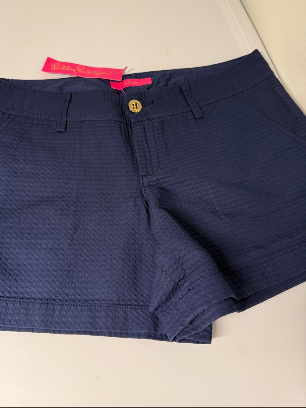 Lilly Pulitzer Navy High-Waist Women’s Shorts NWT size 6